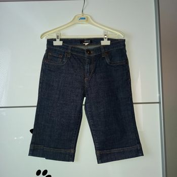 Bermuda / Pantacourt / short longueur genoux en jean Bleu brut by Morgan état neuf taille 36