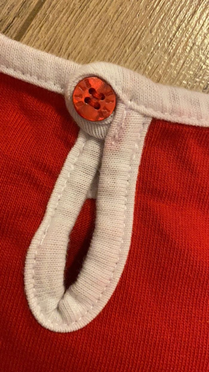 12 mois - superbe tee shirt rouge et blanc ELLE - photo numéro 5
