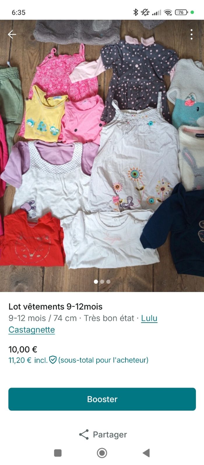 Gros lot de vêtements bébé fille - photo numéro 3