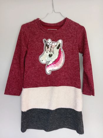 Robe licorne sequins réversibles 12 ans