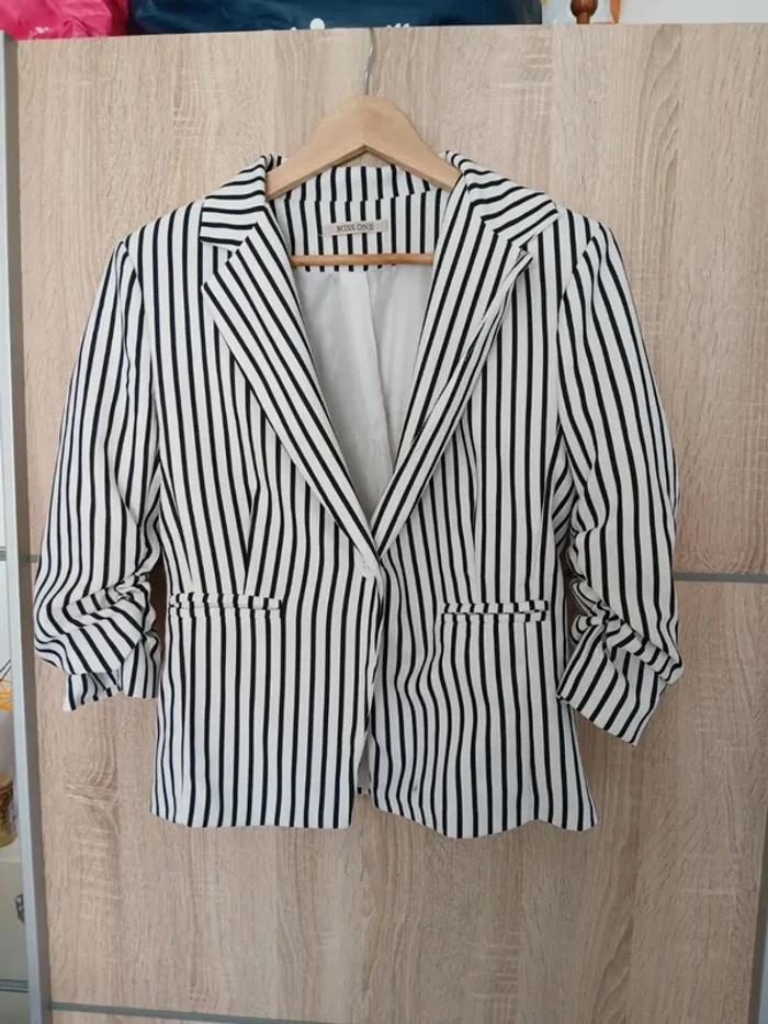 Veste marinière miss one 36 rayée