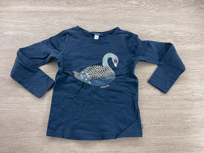 T-shirt manches longues bleu marine, Okaïdi, six ans
