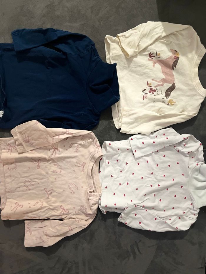 Lot de 4 t-shirt manche longue bébé (fille)