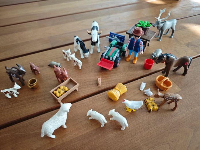 Playmobil fermier tracteur et animaux
