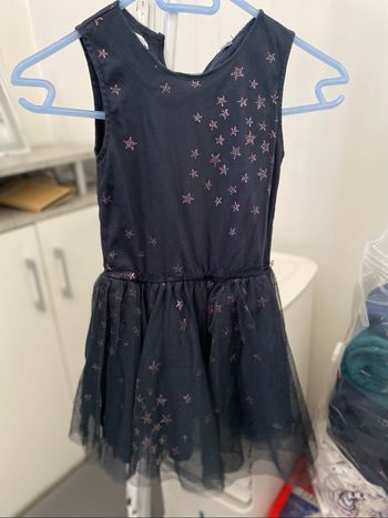 Robe avec tulles bleu marine
