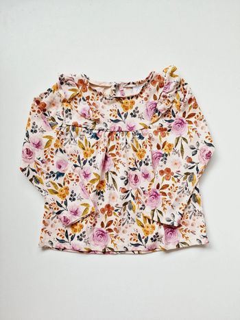 Zara - Tee-shirt manches longues - Fleurie - Neufs avec étiquette (3 ans)