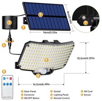 projecteur solaire extérieur ultra-lumineux 