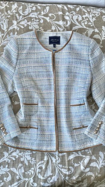 Blazer /Veste  Vintage Bleu Ciel, Beige & Rose Bébé  Taille 40 (XS/S) Old Money