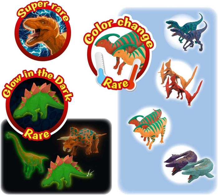 [NEUF] Craze Stretchy Animals Dinos Collection complète 12 Figurines de Dinosaures - photo numéro 8