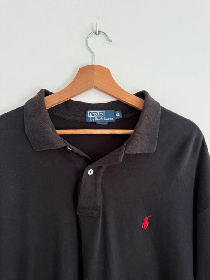 Polo Ralph Lauren Homme noir Taille xl Classic fit logo brodé rouge coton lisse - photo numéro 4