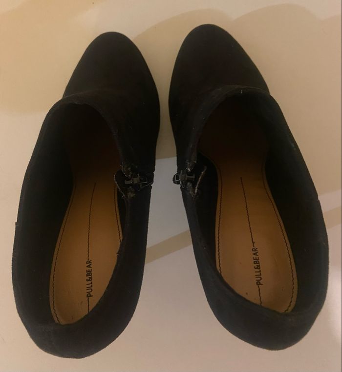 Escarpins velours noir »Pull&Bear »talons hauts - photo numéro 4