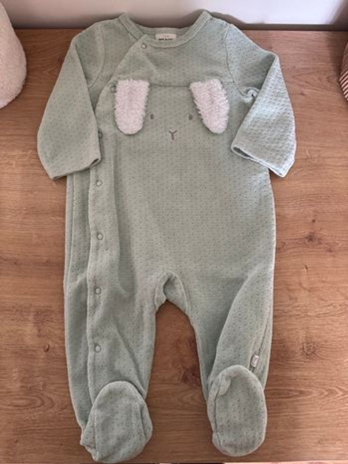 Lot de 2  pyjamas bébé (vert & blanc) - Tao & Mots d’enfants - photo numéro 2