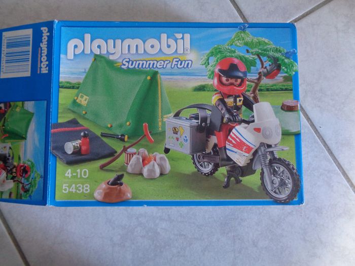 Motard et tente de camping - summer fun - playmobil 5438