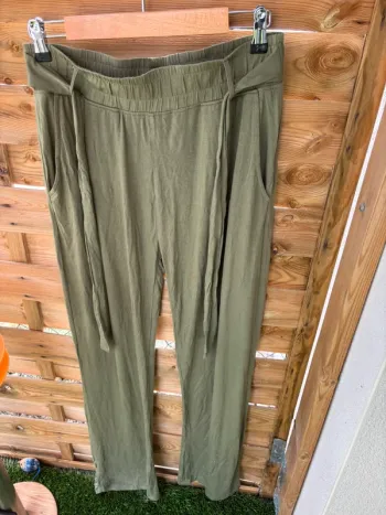 Pantalon fluide kaki