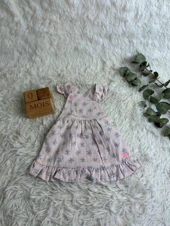 Robe salopette rose Creeks taille 3 mois