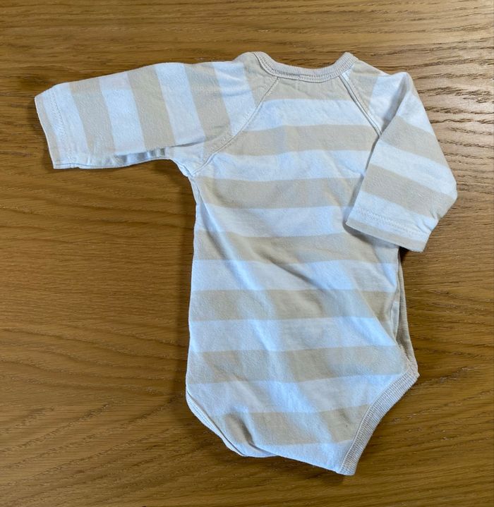 Do L’enfant Body blanc/beige Taille 1 mois - photo numéro 5