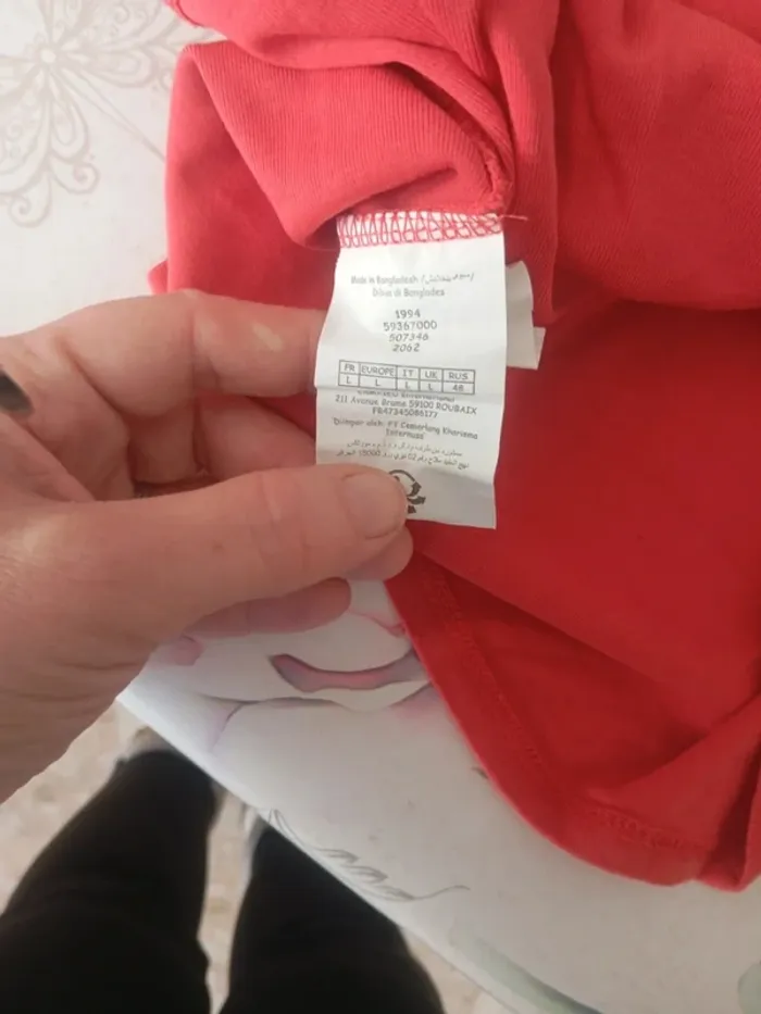 T-shirt camaïeu t L rouge - photo numéro 4