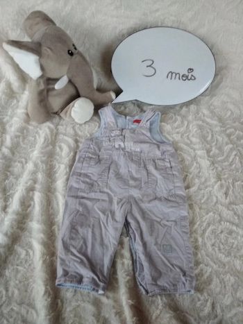 Salopette doublée Garçon 3 mois Love Bear Tissaia