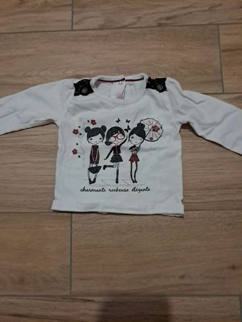 Haut manches longues gemo 12 mois