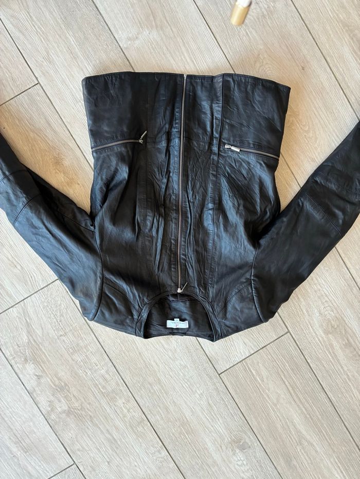 Veste en cuir véritable Jacqueline riu - photo numéro 2