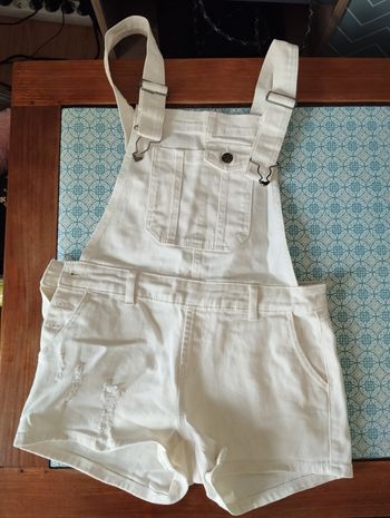Combishort jean blanc Kiabi 36