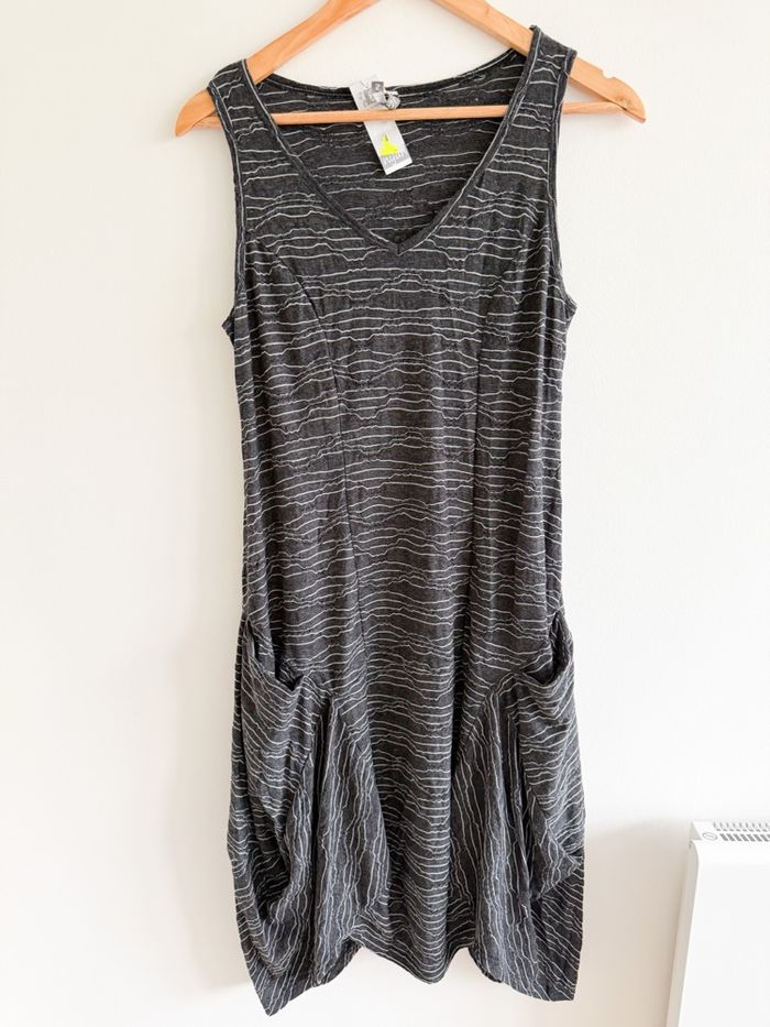 Robe midi grise vintage taille 36 S