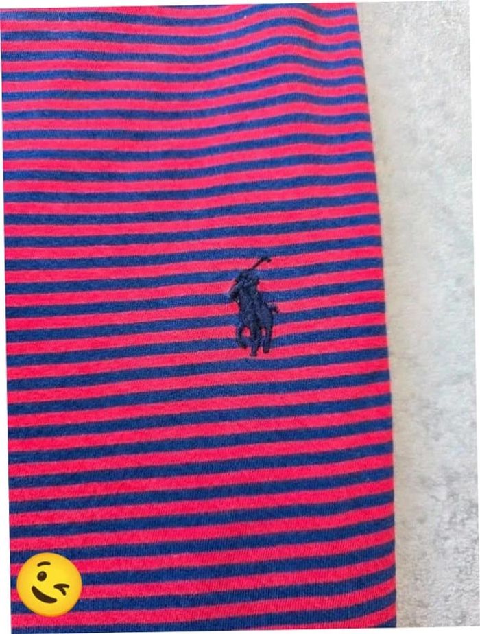 T-shirt Ralph Lauren L coupe col rond rouge Homme Men tee119 - photo numéro 2