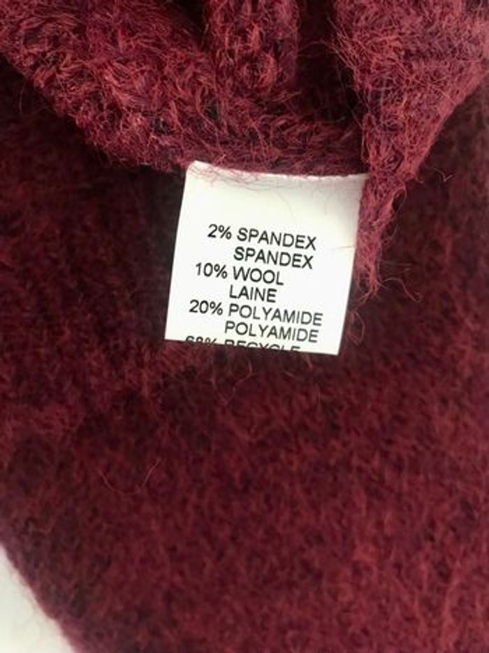 Gilet bordeaux - boutons  bijoux dorées  (TU) - photo numéro 6