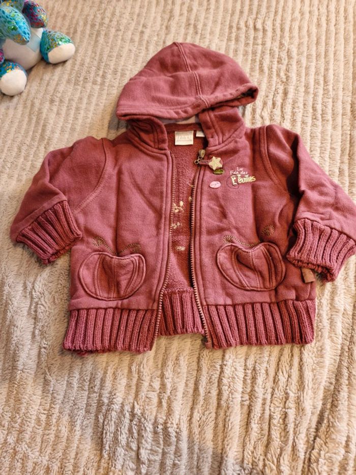 Lot 2 gilets sweat fille 3 mois Cadet Rousselle - photo numéro 10