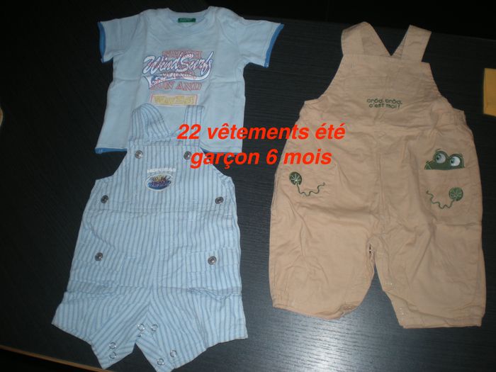 Lot de 22 vêtements garçon été 6 mois - photo numéro 3