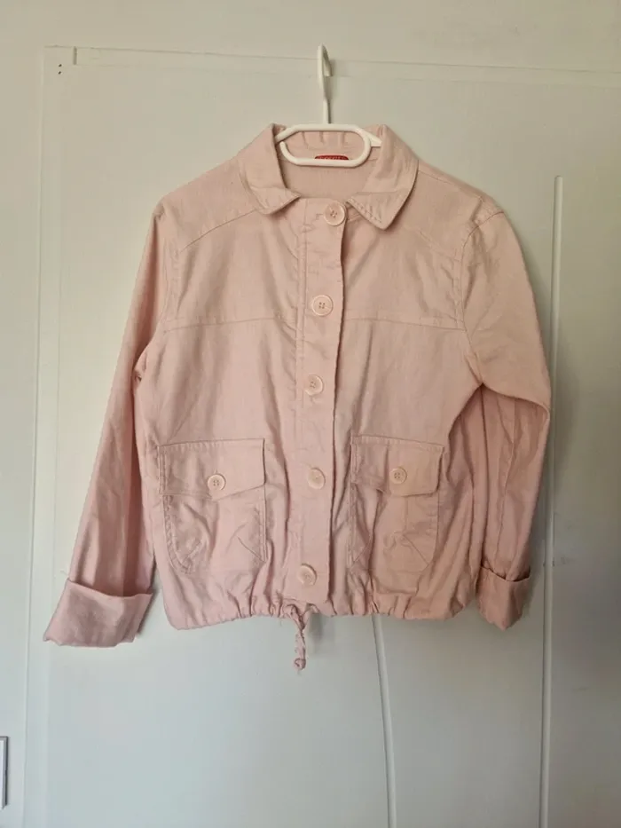 Veste en lin esprit bombers