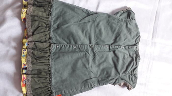 Ribe kaki manches courtes Catamini 12 mois - photo numéro 4