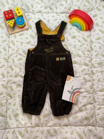 salopette en velours marron 6 mois pick ouic