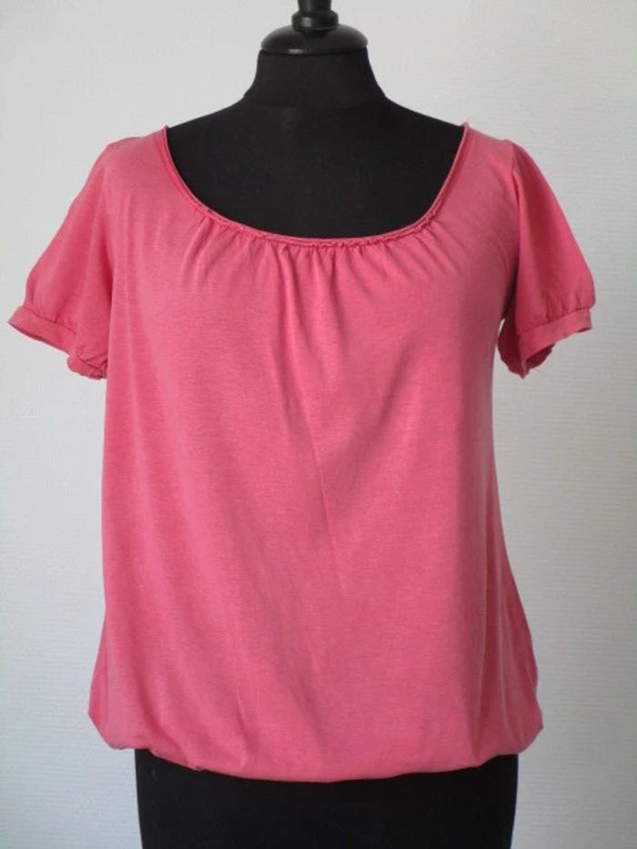 T-shirt rose dos nu Mango S TBE - photo numéro 2