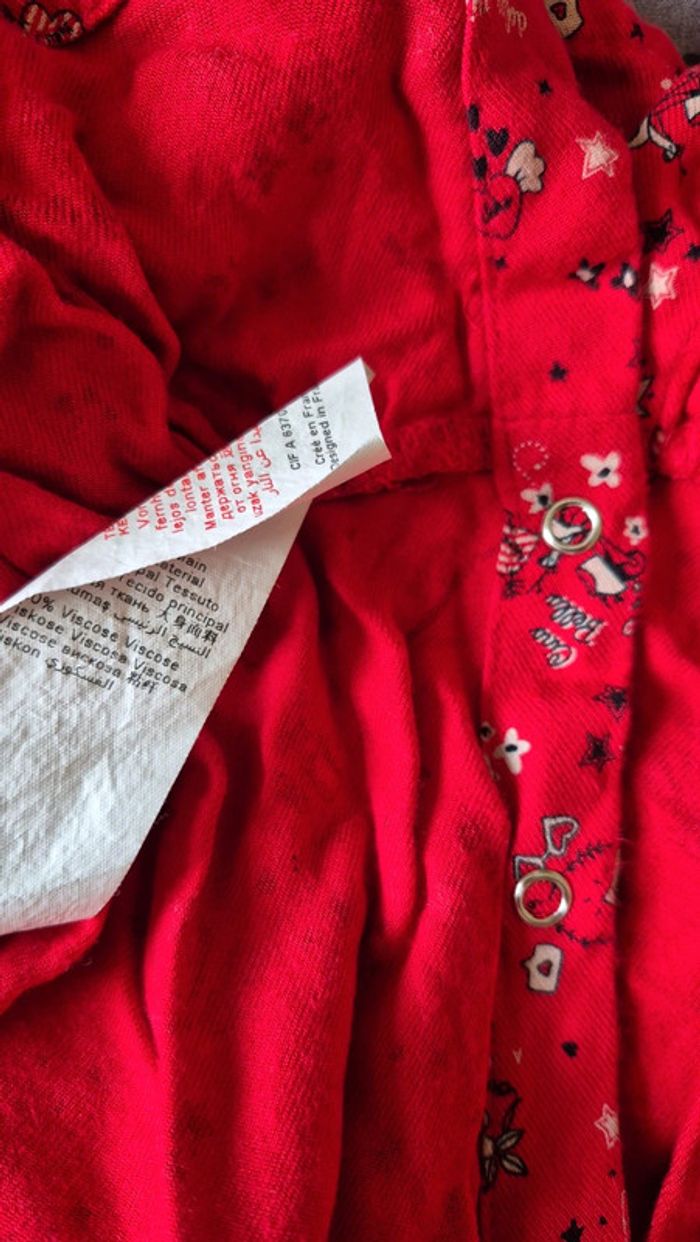 Blouse rouge Ikks 4ans - photo numéro 4