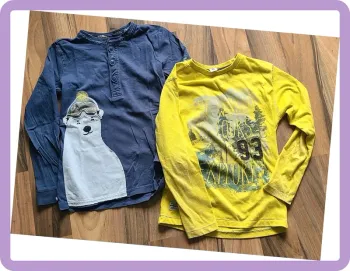 2 t-shirts manches longues 8 ans