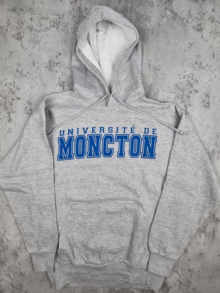 Pull capuche universitaire MV Sport – Université de Moncton – Gris – S Hommes (mesures en photos) - photo numéro 3