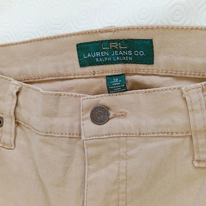 Pantalon Kaki Pour Femme Ralph Lauren Jeans Co LRL Modern Straight Cropped Taille US10 FR42 - photo numéro 2