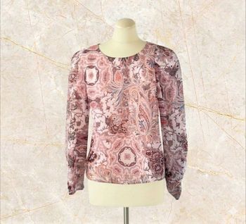 Blouse top fluide naf naf modele leonie motifs cachemire taille 40