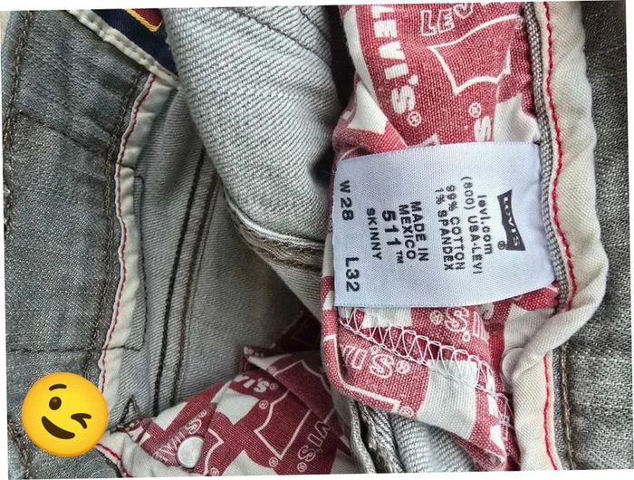 Jeans Levi's 511 W28 FR38 L32 coupe droite bleu Homme Men pan356b - photo numéro 7