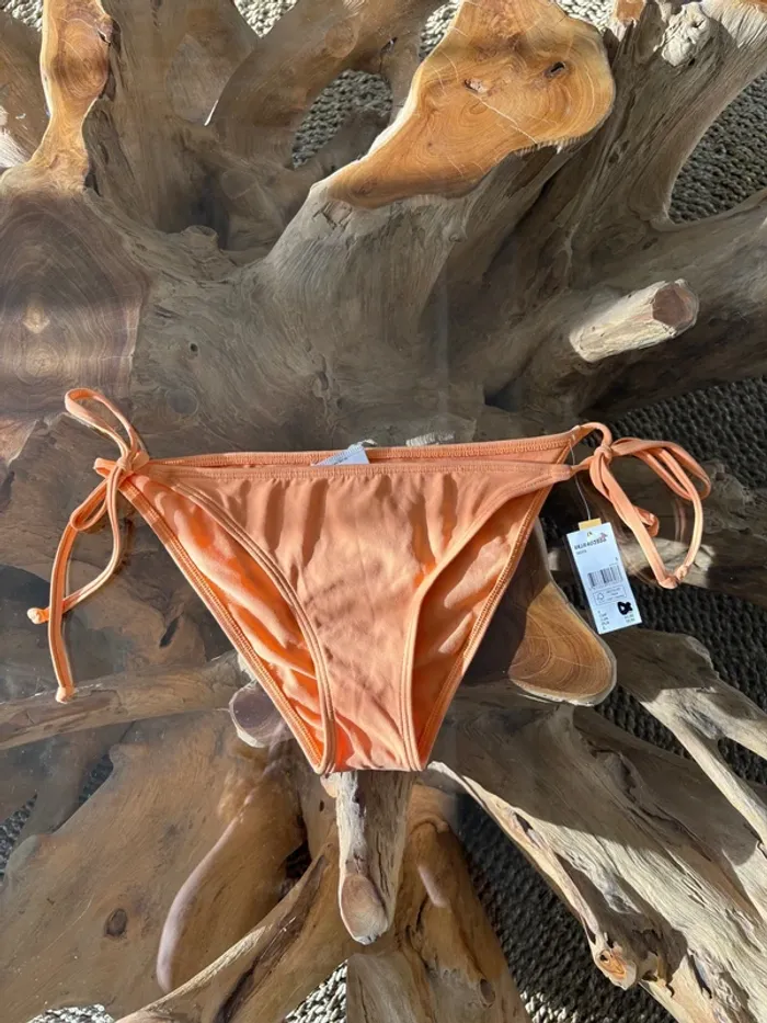 Bas de maillot de bain Roxy femme orange clair ficelles - photo numéro 2