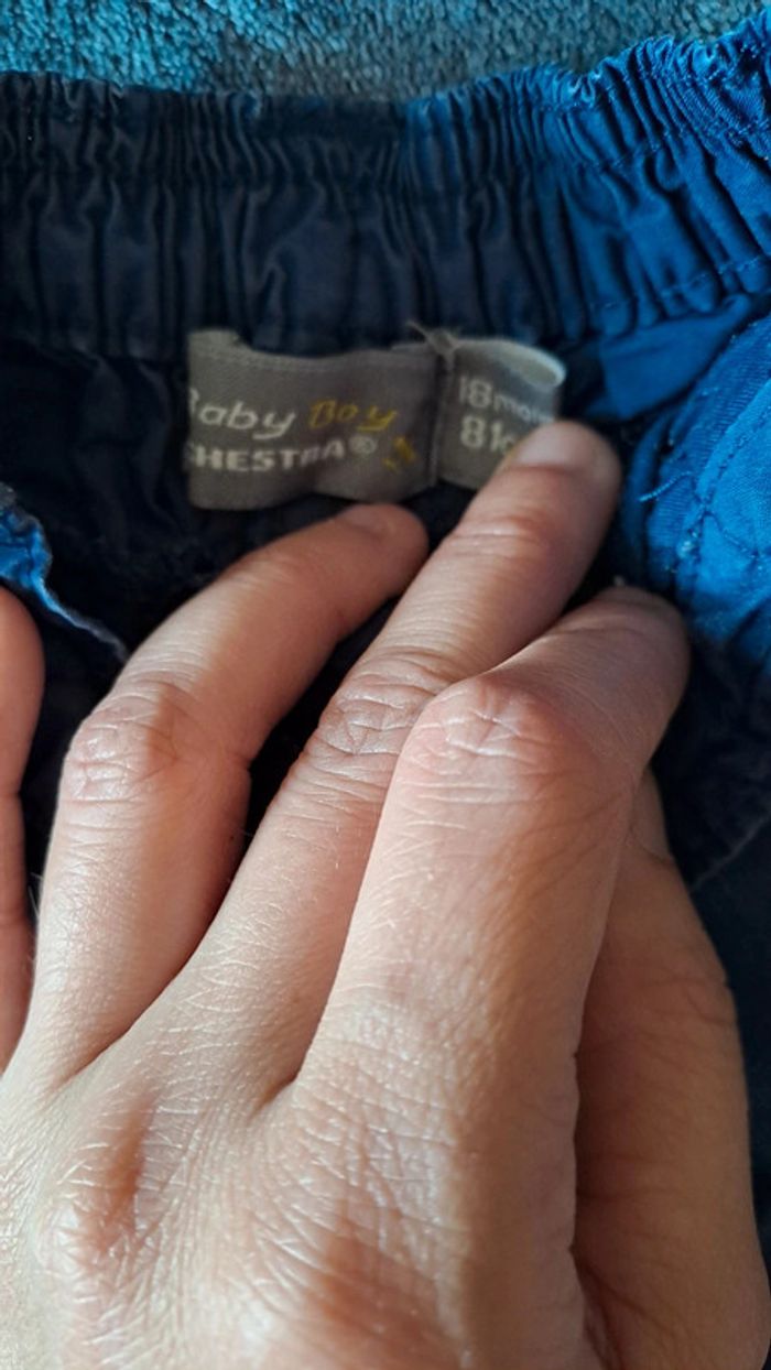 💚Pantalon léger bébé garçon – violet/bleuté – Taille 18 mois - photo numéro 2
