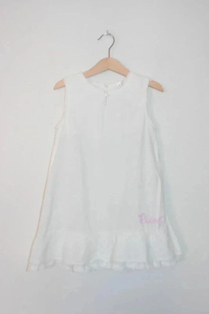 Robe en lin blanche Kidkanai