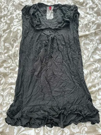 Robe noire à petits pois blancs - Marque Icod - Taille M