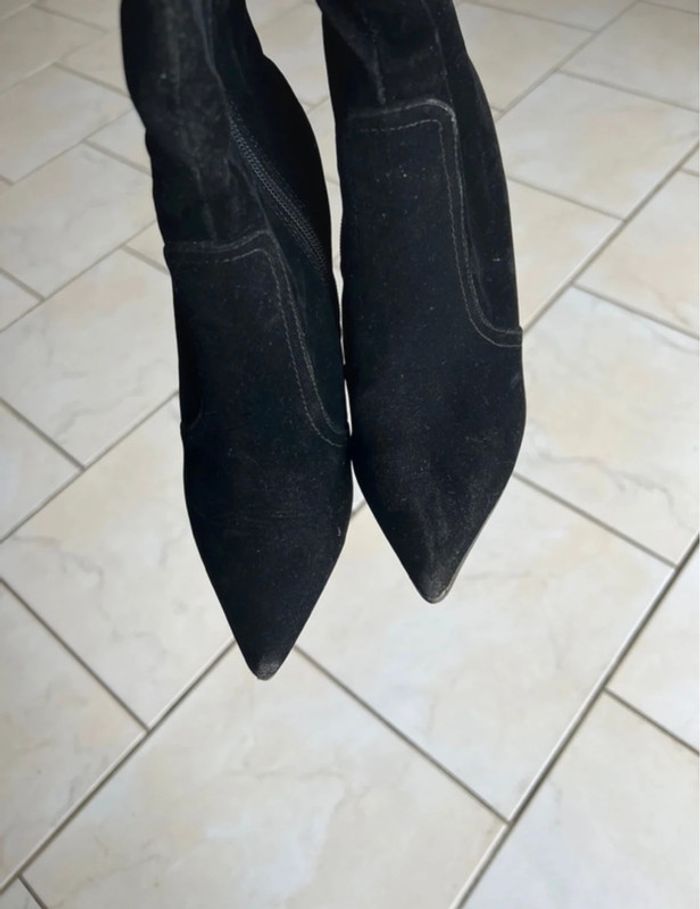 Bottes femme noires strasss haut talons sexy taille 36 - photo numéro 3