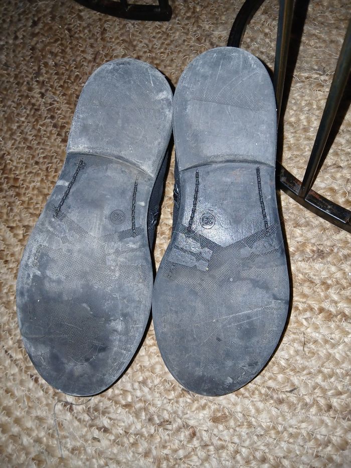 Paire de Botines nubuck noir 35 - Kids by Gémo - photo numéro 6