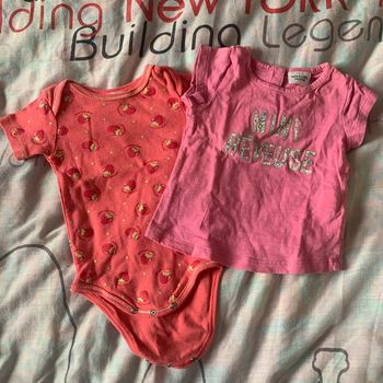 T-shirt et body rose