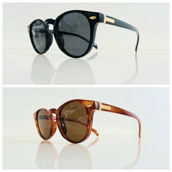 Lot de deux lunettes de soleil marron et noir Pantos mixte catégorie 2 et 3