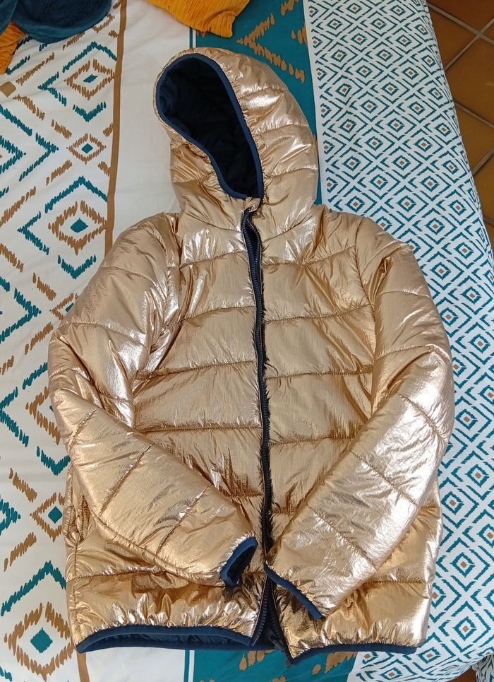 Doudoune réversible  dorée/ marine la redoute