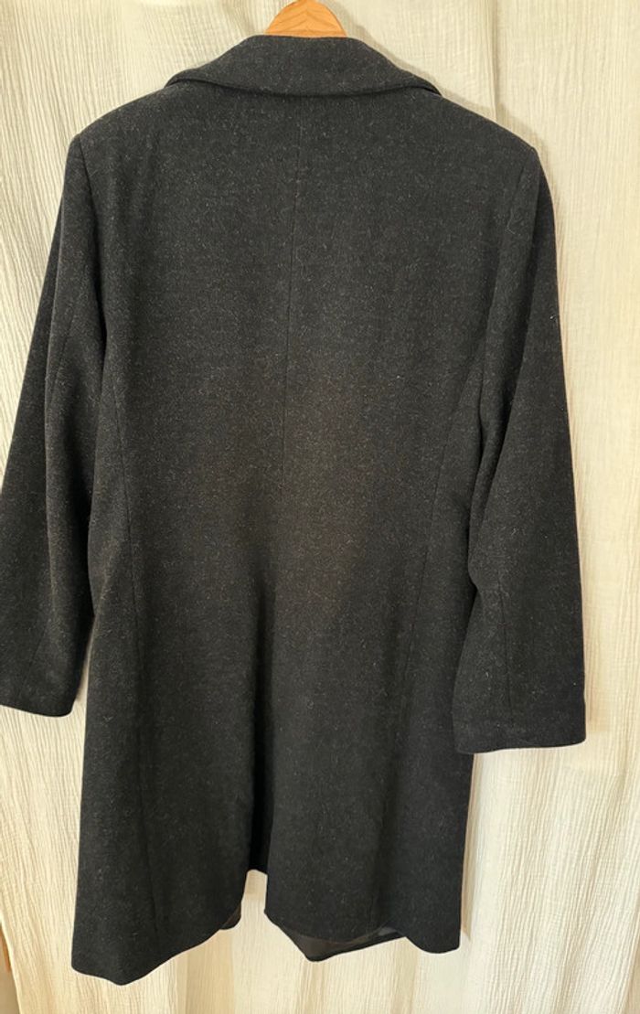 Manteau vintage gris anthracite, laine - 46 - photo numéro 7